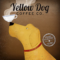 100cm x 100cm Yellow Dog Coffee Co. von Fowler, Ryan