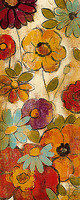 40cm x 100cm Floral Sketches on Linen I von Vassileva, Silvia
