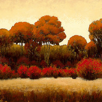 100cm x 100cm Autumn Forest II von Wiens, James