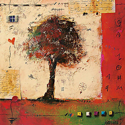 70cm x 70cm Tree II von Sonja Kobrehel