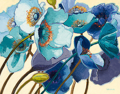 Array Le Pavots Bleu von Shirley Novak