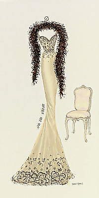 40cm x 80cm Dressed to thrill von Emily Adams