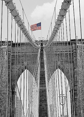 Array Brooklyn Bridge Tower and Cables #2 von Dave Butcher