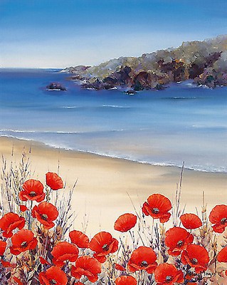 Array Poppies by the Sea von Hilary Mayes