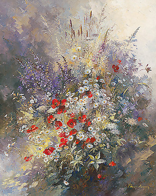 80cm x 100cm Coquelicots von Paul Messely