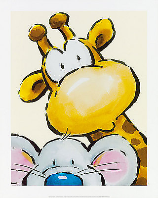 40cm x 50cm Funny Friends I von Jean Courtsey