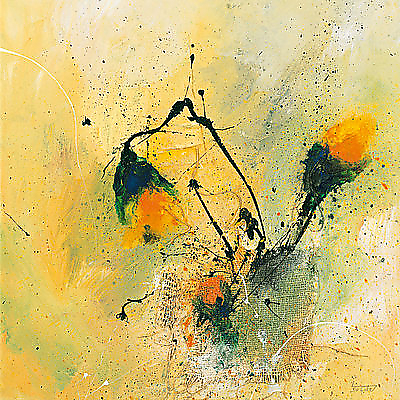 70cm x 70cm Blüten II von Isolde Folger