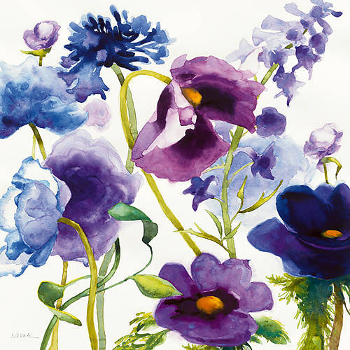 Array Blue and Purple Mixed Garden I von Shirley Novak