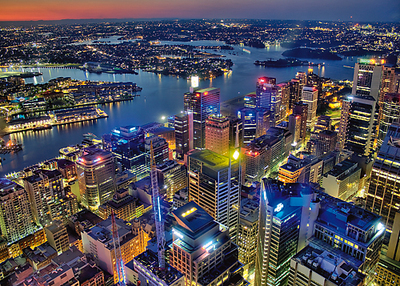 70cm x 50cm Darling Harbour von Aurélien Terribles