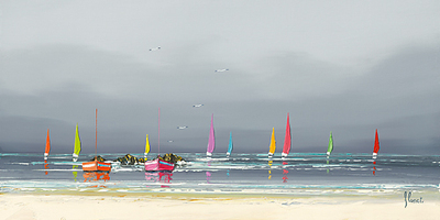 100cm x 50cm La plage von Frédéric Flanet