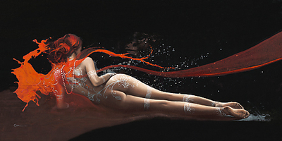 100cm x 50cm Samidha III von Cédric Cazal