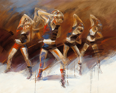 50cm x 40cm Dance up von Kitty Meijering