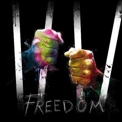 70cm x 70cm Freedom von Patrice Murciano