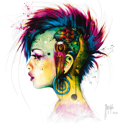 30cm x 30cm Cyber Punk von Patrice Murciano