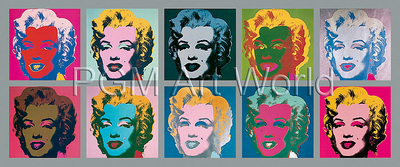 134cm x 56cm Ten Marilyns, 1967 von Andy Warhol