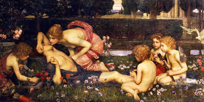 Array Erweckung des Adonis von John William Waterhouse