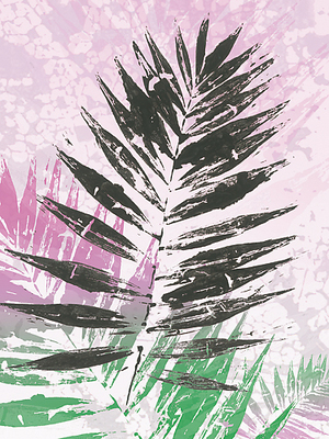 30cm x 40cm Leaf Study rose II von SARA Design