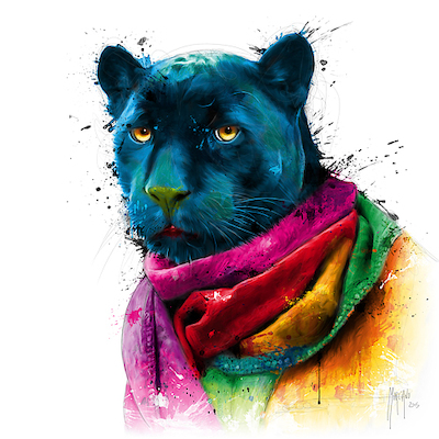 30cm x 30cm Panther von Patrice Murciano