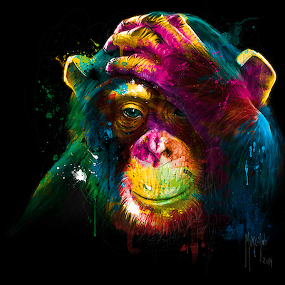 70cm x 70cm The Darwin´s Preoccupations von Patrice Murciano