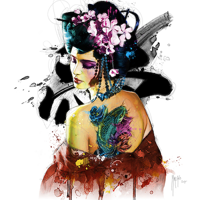 30cm x 30cm Memories of a Geisha von Patrice Murciano