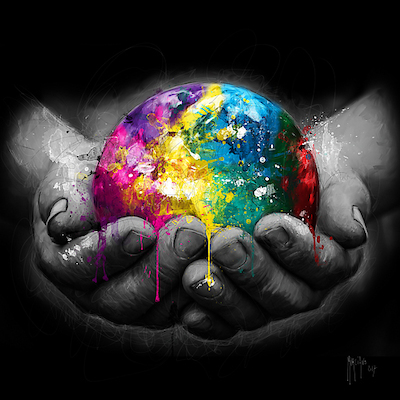 30cm x 30cm We Are the World von Patrice Murciano