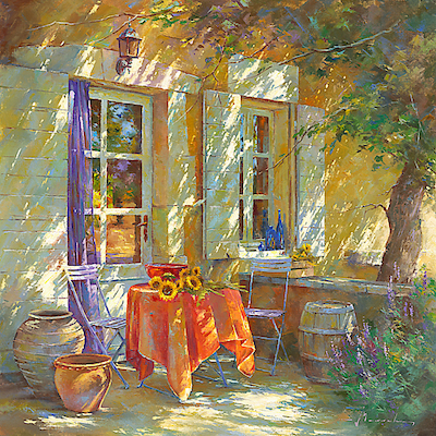 30cm x 30cm Bouquet de tournesols von Johan Messely