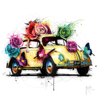 30cm x 30cm POPcinelle Yellow von Patrice Murciano