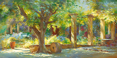 100cm x 50cm Jardin - Le Prieuré von Johan Messely