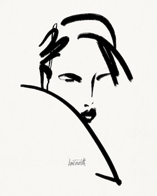 Array Brush Portrait V von Anne Tavoletti