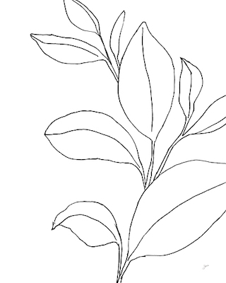 Array Line Leaves II von Karyn Panganiban