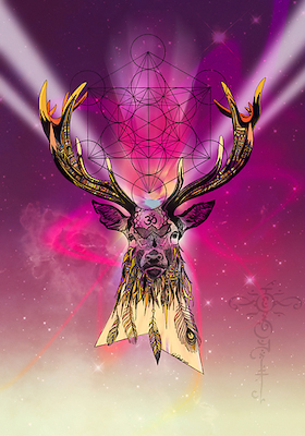 Array Cosmic Stag von Karin Roberts