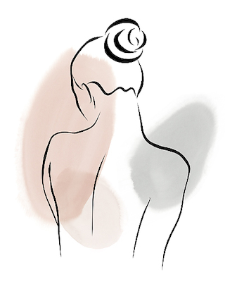 Array Lined Lady IIII von Sarah Leonard