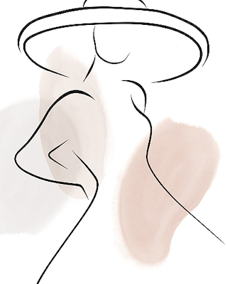 Array Lined Lady II von Sarah Leonard