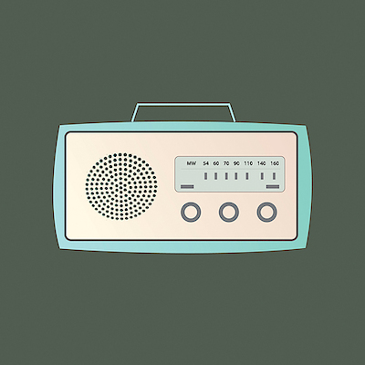 70cm x 70cm MCM Radio I von PI Studio