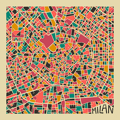 100cm x 100cm Milan von Jazzberry Blue