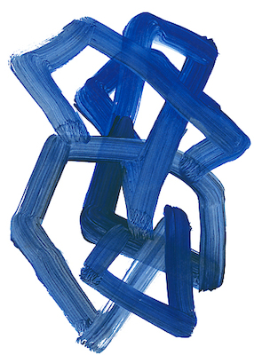 Array Continuous Blue 3 von Lora Gold