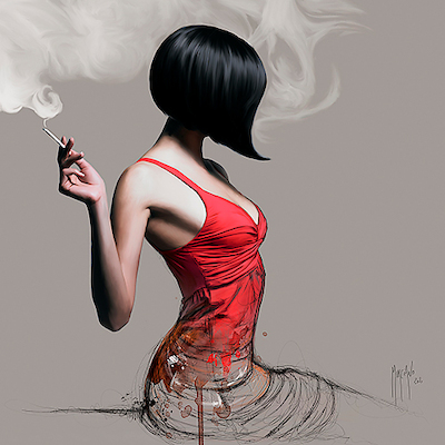 Array La Fille en Rouge von Patrice Murciano