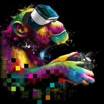 Array Homo Gamer - noir von Patrice Murciano