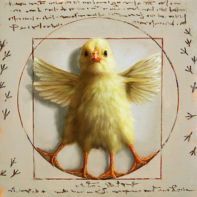Array Vitruvian Chick von Lucia Heffernan