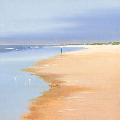 80cm x 80cm Light on the Sand von Jan Groenhart