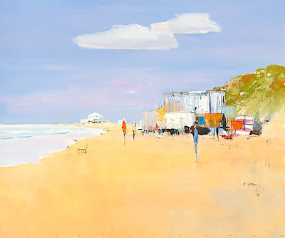 120cm x 100cm Wonderfull along the Beach von Jan Groenhart