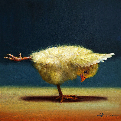 Array Yoga Chick Balancing Beam von Lucia Heffernan