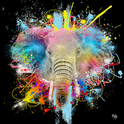 Array Eléphant Pop schwarz von Moki