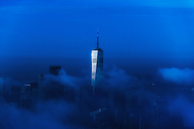 Array New York the blue One World Trade Center von Sandrine Mulas