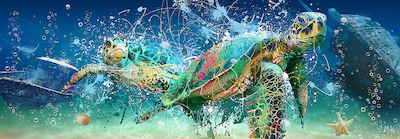 Array Tortue Pop Pano von Moki