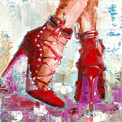 100cm x 100cm Demi tour von Catherine M.