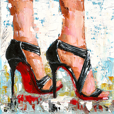 100cm x 100cm Sous mes pieds von Catherine M.