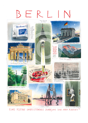 50cm x 70cm Berlin von Andy Airfixx