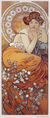 Array Edelsteine: Topas von Marie Alphonse Mucha