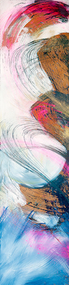 Array Abstraction with pink I von Andrea Silberhorn-Piller